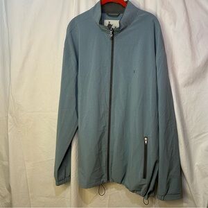 Linksoul Full Zip Golf Jacket Mens XXL Blue-grey Windbreaker Lightweight